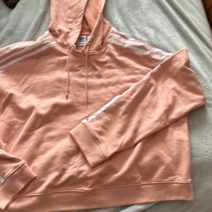 Adidas Cropped Salmon Colored Sweatshirt